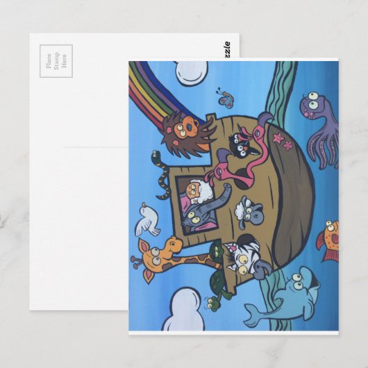 Noah's Ark Postkarte (Vorne/Hinten)