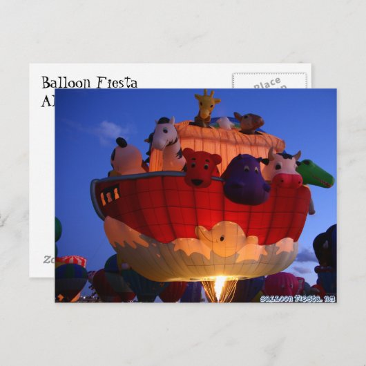 Noah's Ark Postkarte (Vorne/Hinten)