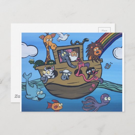 Noah's Ark Postkarte (Vorne/Hinten)