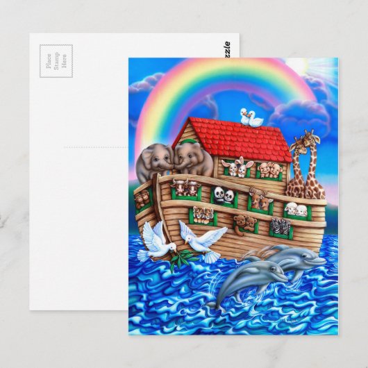 Noah's Ark Postkarte (Vorne/Hinten)
