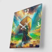 Noah's Ark Quadratische Wanduhr (Winkel)