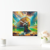 Noah's Ark Quadratische Wanduhr (Zuhause)