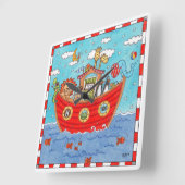 Noah's Ark Quadratische Wanduhr (Winkel)