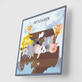 Noah's Ark Quadratische Wanduhr (Winkel)