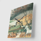 Noahs Ark Quadratische Wanduhr (Winkel)