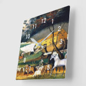 Noah's Ark Quadratische Wanduhr (Winkel)