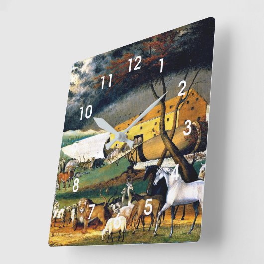 Noah's Ark Quadratische Wanduhr (Winkel)