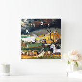 Noah's Ark Quadratische Wanduhr (Zuhause)