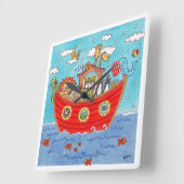 Noah's Ark Quadratische Wanduhr (Winkel)