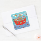 Noah's Ark Quadratischer Aufkleber (Umschlag)