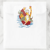 Noah's Ark Quadratischer Aufkleber (Tasche)