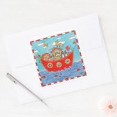 Noah's Ark Quadratischer Aufkleber (Umschlag)