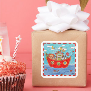 Noah's Ark Quadratischer Aufkleber