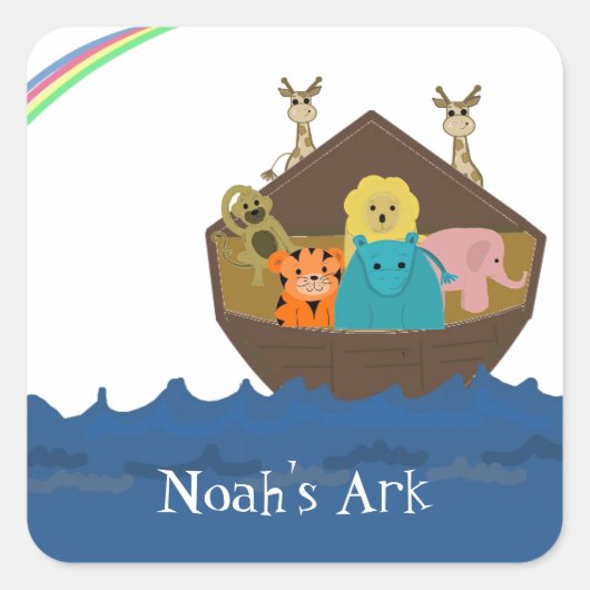 Noah's Ark Quadratischer Aufkleber (Vorderseite)