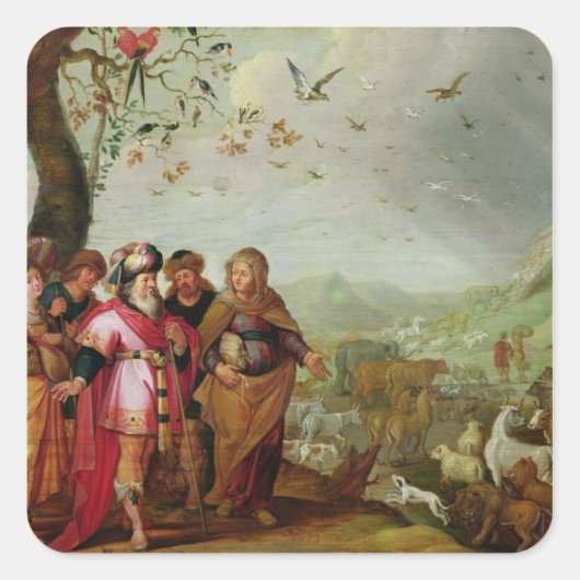 Noah's Ark Quadratischer Aufkleber (Vorderseite)