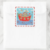 Noah's Ark Quadratischer Aufkleber (Tasche)