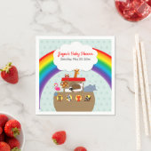 Noah's Ark Rainbow Baby Shower Serviette (Beispiel)