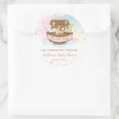 Noah's Ark Rainbow Birthday Baby Shower Vielen Dan Runder Aufkleber (Tasche)