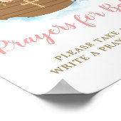 Noahs Ark Rainbow-Gebete für Baby-Zeichen Poster (Ecke)