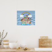 NOAHS ARK Rainbow KINDERZIMMER DECORATION Poster (Küche)
