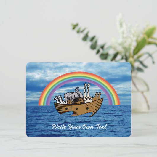 Noah's Ark & Rainbow - Schreiben Sie Ihren eigenen (Stehend Vorderseite)
