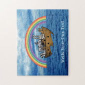 Noah's Ark & Rainbow - Schreiben Sie Ihren eigenen Puzzle (Vertikal)