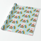 Noahs Ark Rainbow und Cloud Personalisiert Geschenkpapier (Ungerollt)