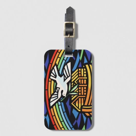 Noah's Ark, Regenbogen, Dove Gepäckanhänger (Vorderseite Vertikal)