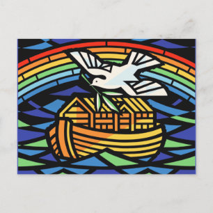 Noah's Ark, Regenbogen, Dove Postkarte