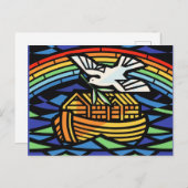 Noah's Ark, Regenbogen, Dove Postkarte (Vorne/Hinten)