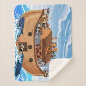 Noah's Ark Sherpa Fleece Blanket für Kinder Sherpadecke (Vorderseite)