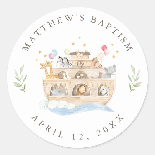 Noah's Ark Sticker Label (Vorderseite)