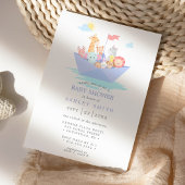 Noah's Ark Süße Tier Boat Baby Shower Einladung