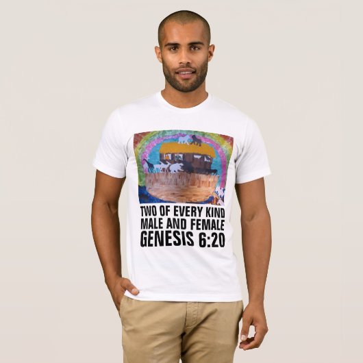 NOAH'S ARK T - Shirt, ZWEI JEDER ART T-Shirt (Vorne ganz)