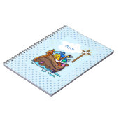 Noahs Ark-Taufe, Boy Blue Notizblock (Linke Seite)