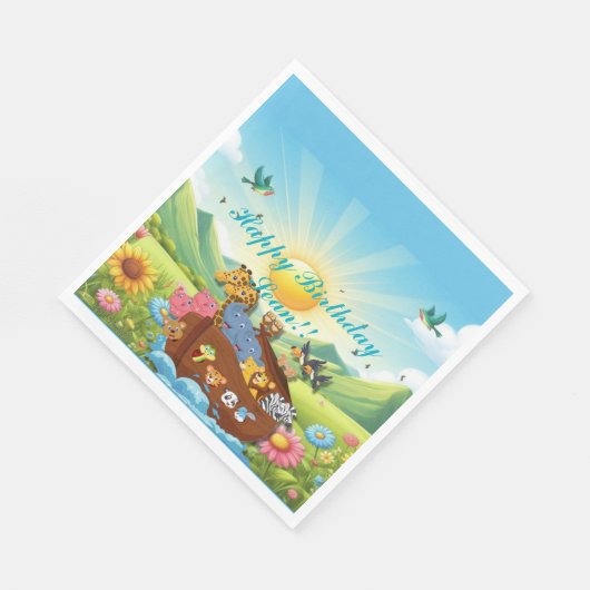 Noah's Ark Theme Serviette (Ecke)
