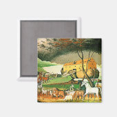 Noah's Ark - Tierkunst von Edward Hicks Magnet (Vorderseite/Rückseite)