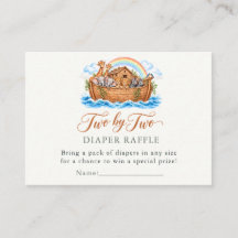 Noah's Ark Two by Two Baby Shower Diaper Raffle