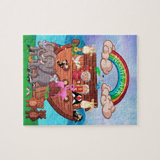 Noah's Ark Two by Two Children's Kleinkind Puzzle (Horizontal)