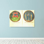 Noah's Ark und Adam und Eva Leinwanddruck (Insitu (Holzboden))