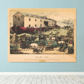 Noah's Ark von Currier & Ives (1868-78) Leinwanddruck (Insitu (Holzboden))