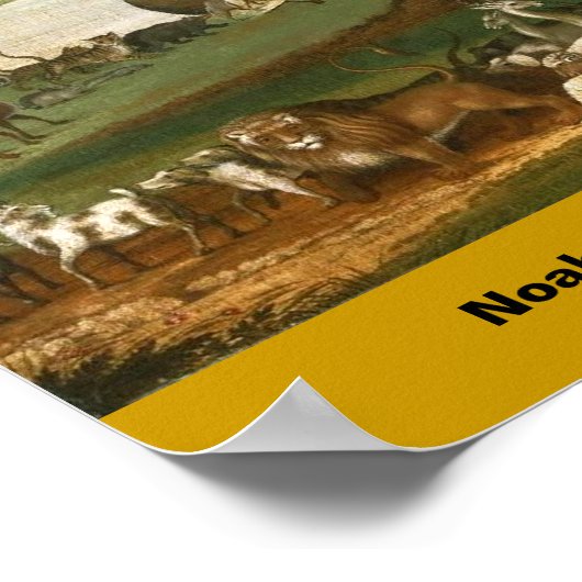 Noahs Ark von Edward Hicks - 1846 Poster (Ecke)