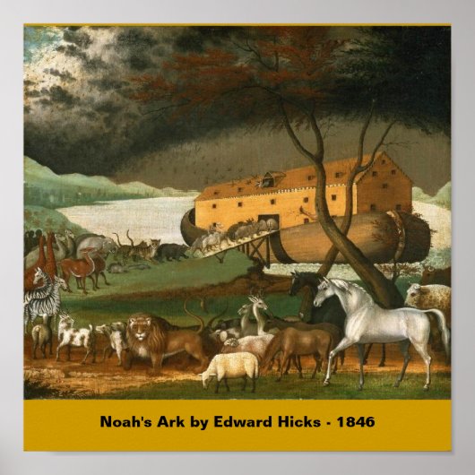 Noahs Ark von Edward Hicks - 1846 Poster (Vorne)