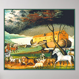 Noah's Ark von Edward Hicks - Alle Tiere! Poster