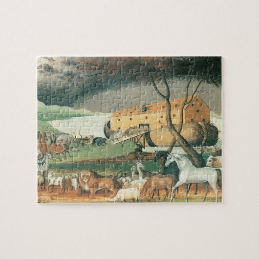 Noah's Ark von Edward Hicks, Vintage Volkskunst Puzzle (Horizontal)