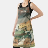 Noah's Ark von Edward Hicks, Vintage Volkskunst Schürze (InSitu)