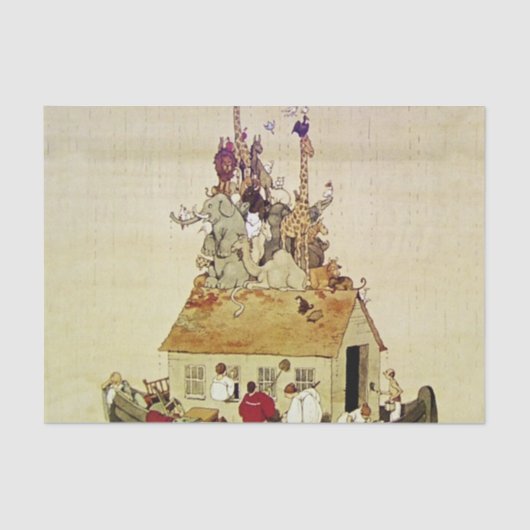 "Noah's Ark" von W. Heath Robinson Seidenpapier (Vorderseite)