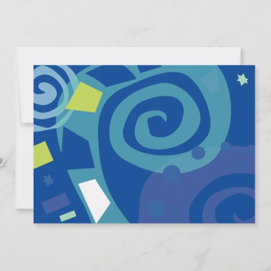 NOAH'S ARK & WAVES Bar Bat Mitzvah Einladung (Rückseite)