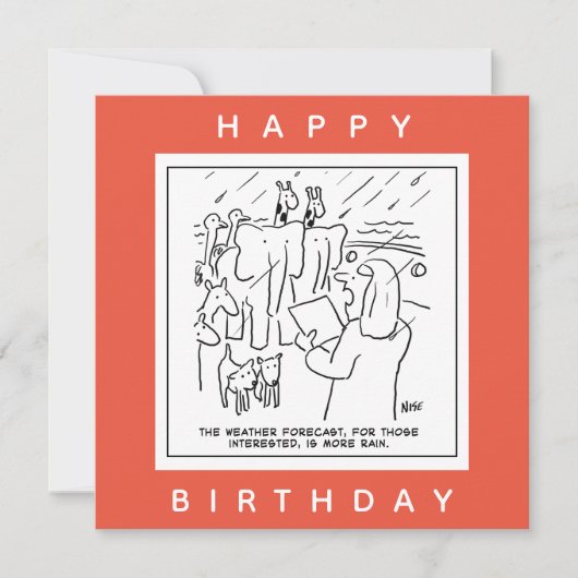 Noahs Ark Weather Forecast Cartoon Karte (Vorderseite)