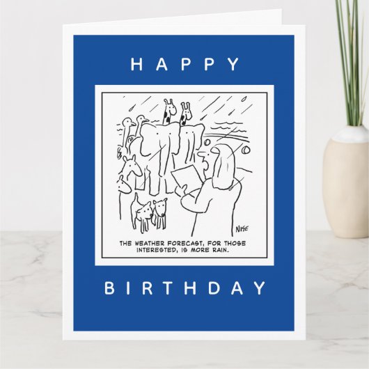 Noahs Ark Weather Forecast Cartoon Karte (Vorderseite)